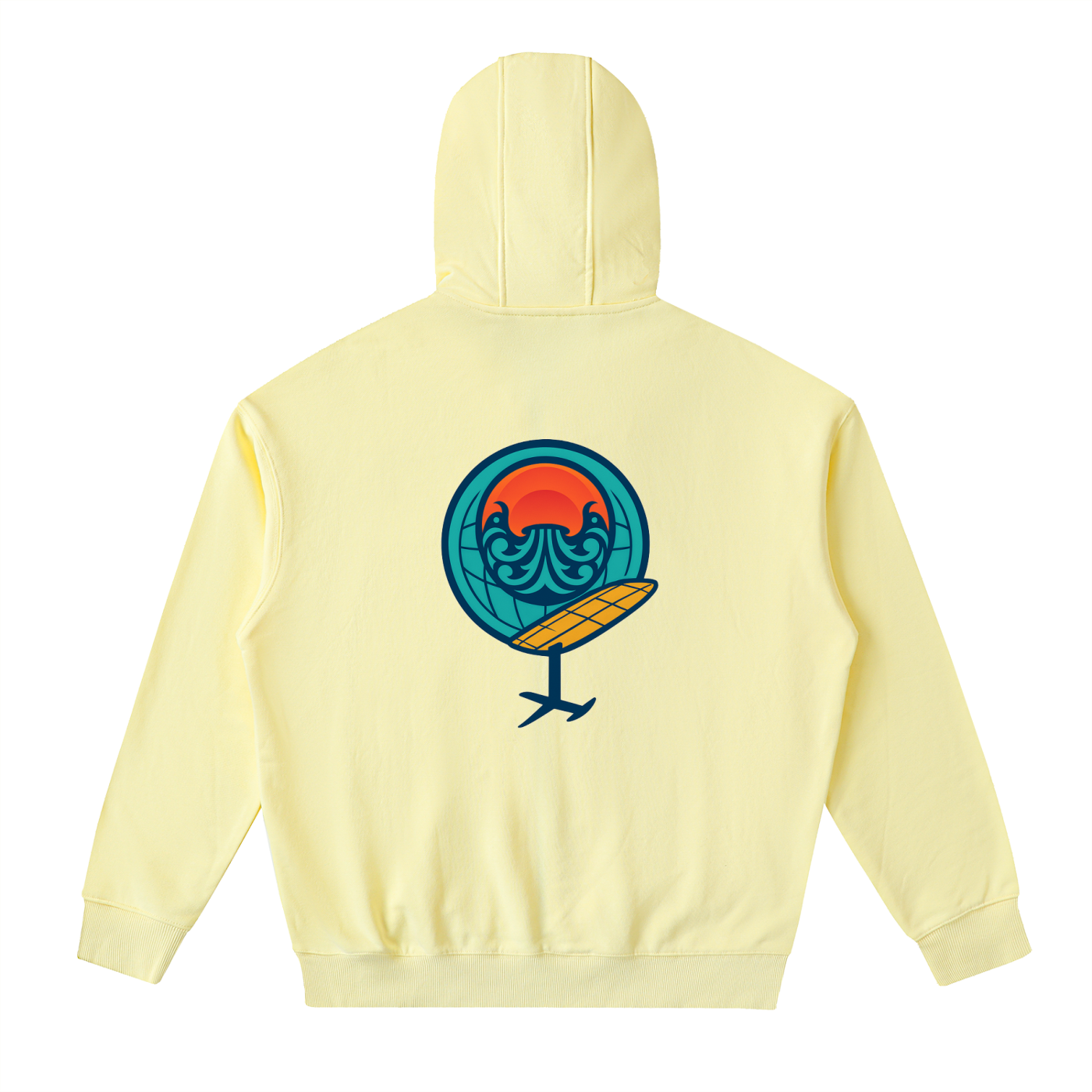 Drop-Shoulder Zip Up Hoodie