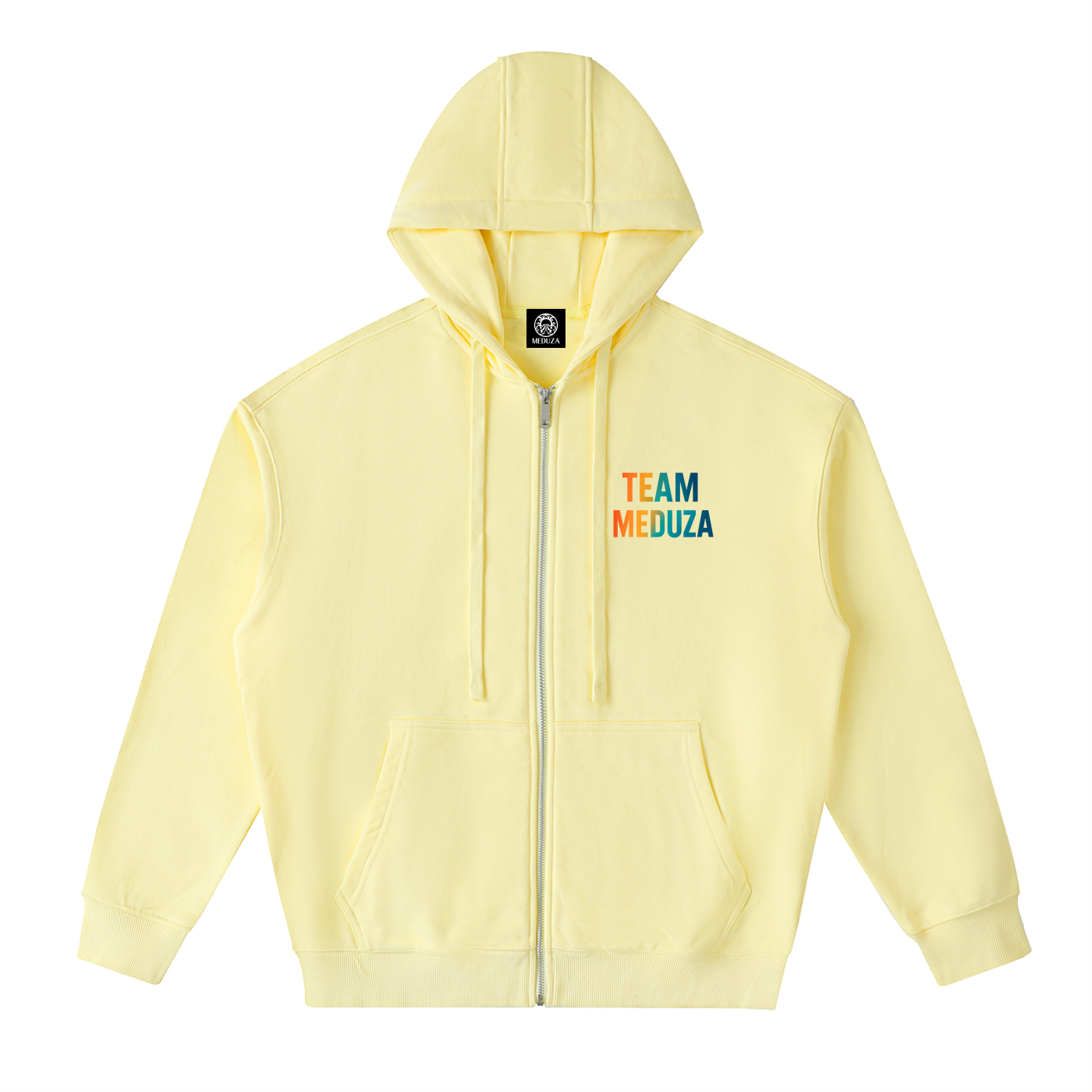 Drop-Shoulder Zip Up Hoodie